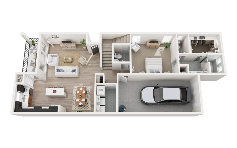 Shiner - 3 bedroom floorplan layout with 2.5 bathrooms and 1796 square feet (Floor 1)